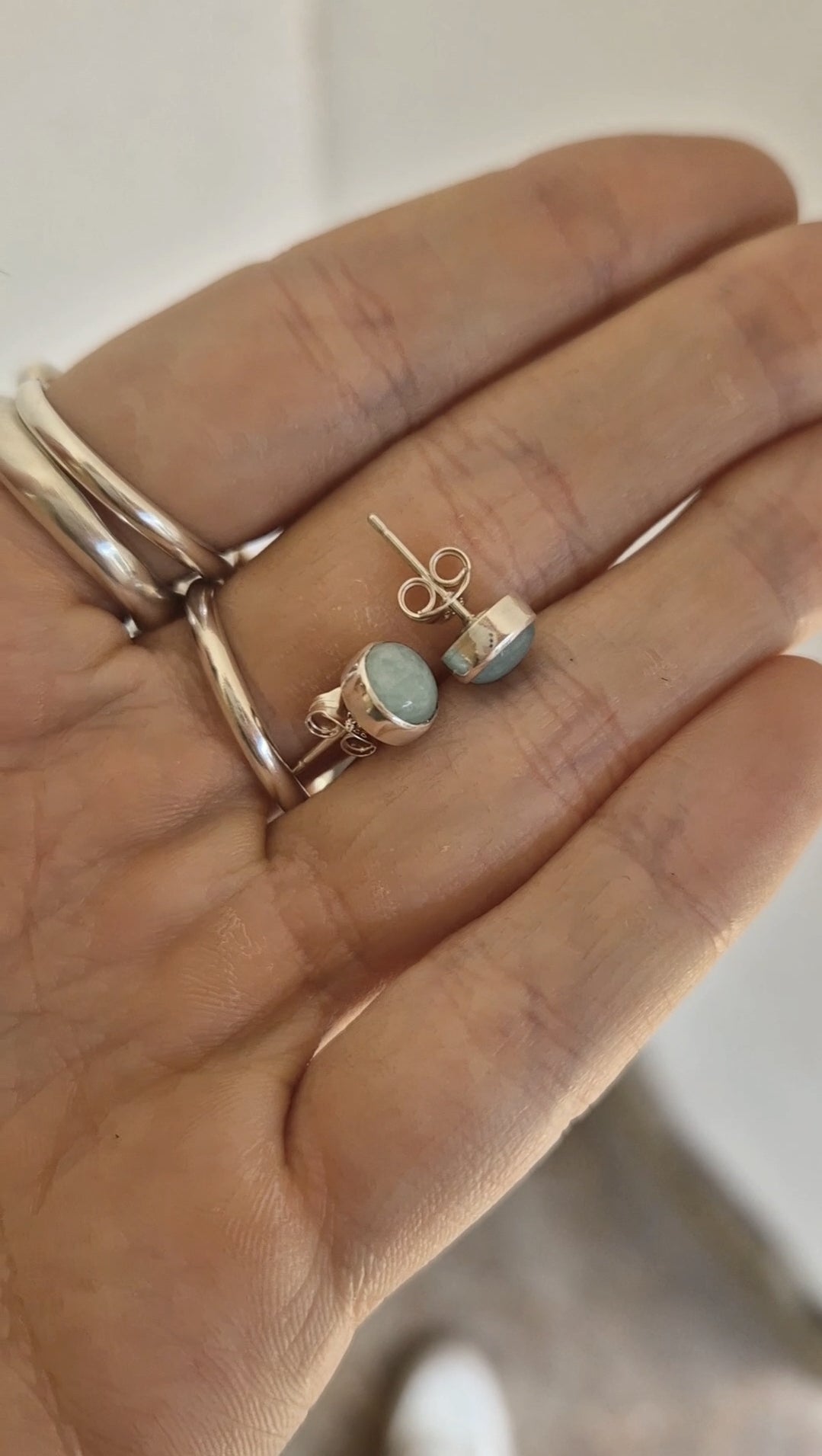 Amazonite Stud Earrings