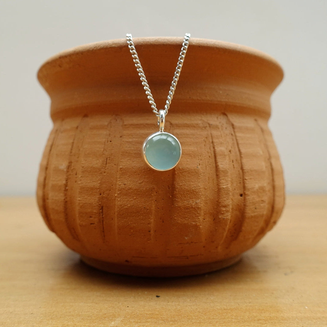 Blue Chalcedony Gemstone Necklace