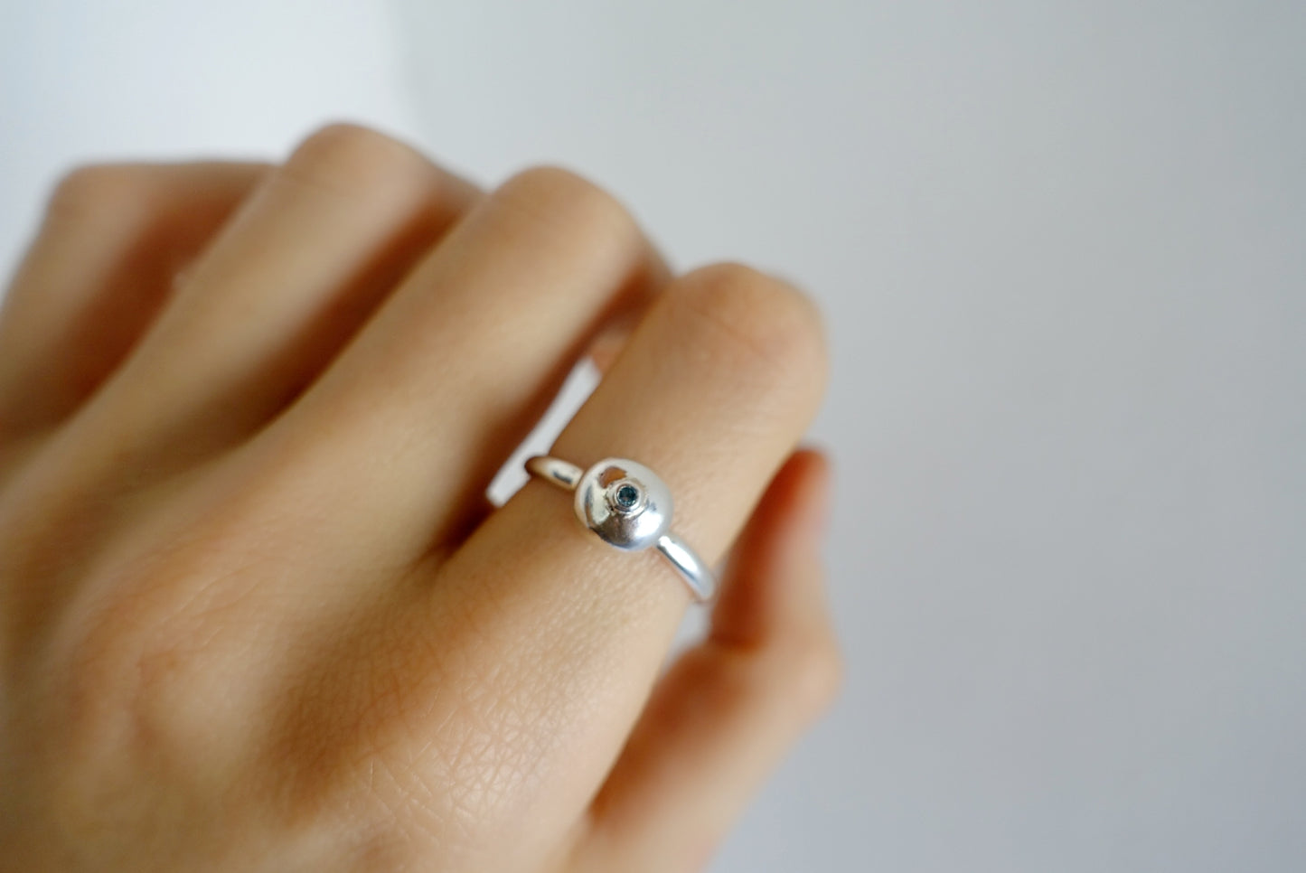 Crystal Moon-Drop Asilia Ring