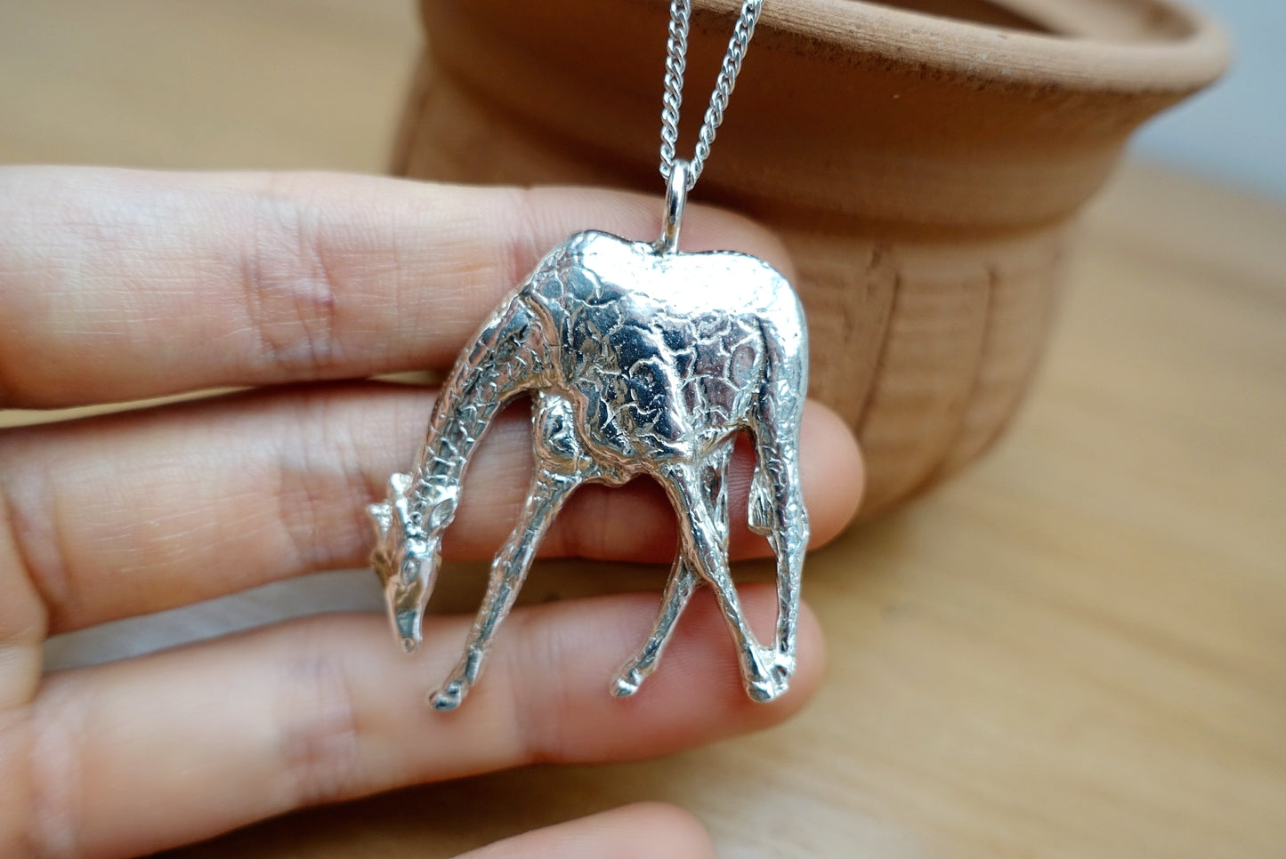 Giraffe Drinking Asilia Necklace