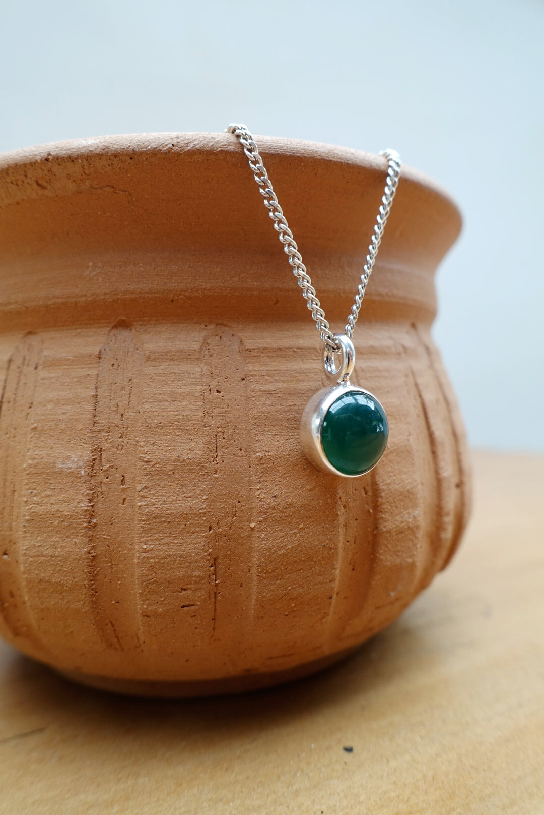 Green Agate Gemstone Necklace