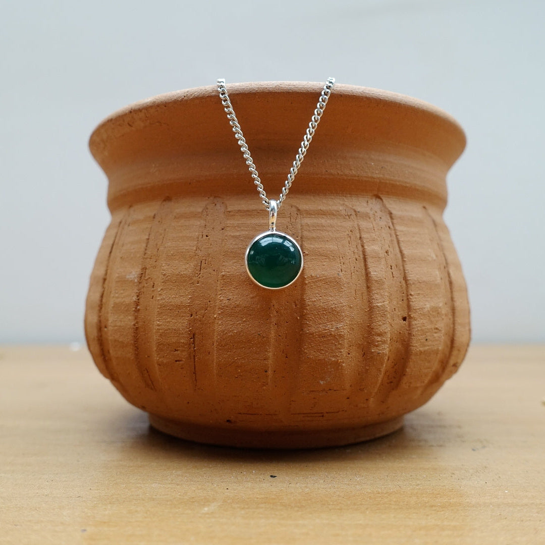 Green Agate Gemstone Necklace
