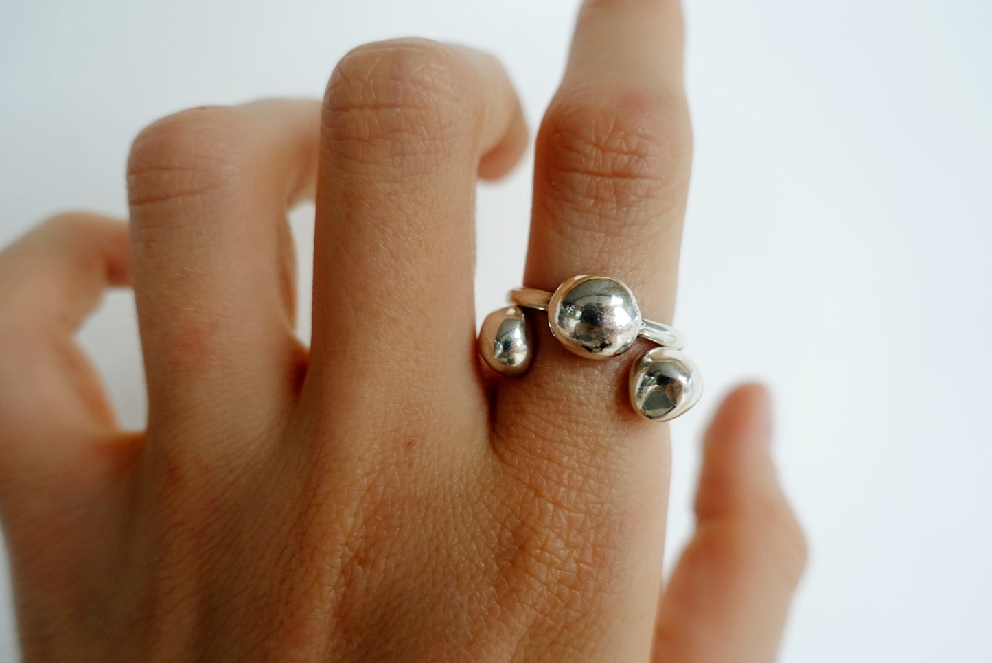 Moon Drop Asilia Ring + Plain Tasmin Ring Set