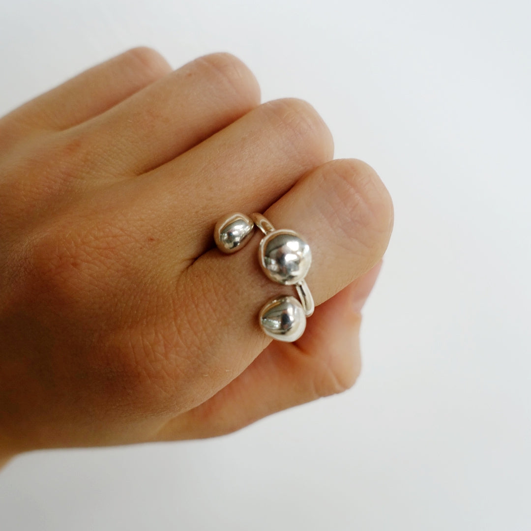 Moon Drop Asilia Ring + PLain Tasmin Ring Set