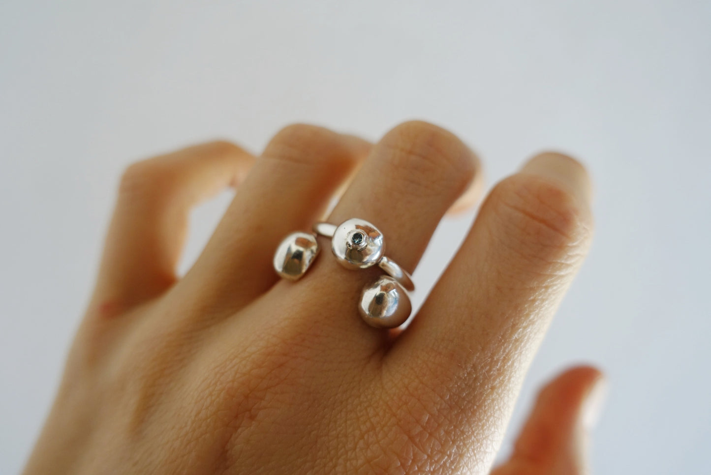 Stacked Rings: Tasmin Ring + Crystal Moon Drop Ring