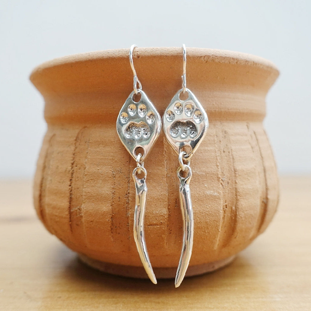 Simba Paw Tusk Earrings