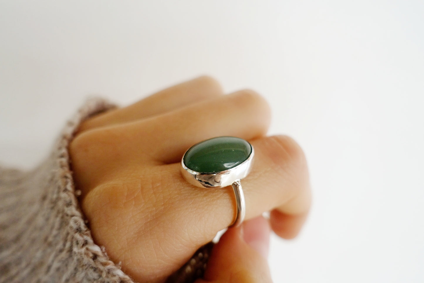 Stone Asilia Ring -  (Aventurine oval large)