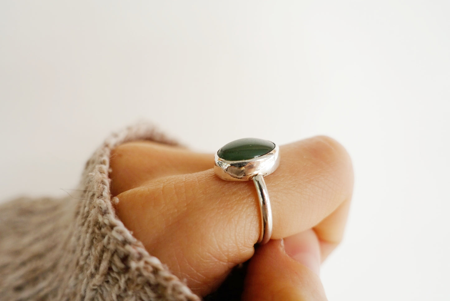 Stone Asilia Ring -  (Aventurine oval)