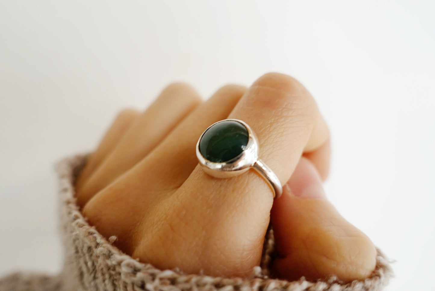 Stone Asilia Ring -  (Aventurine round)