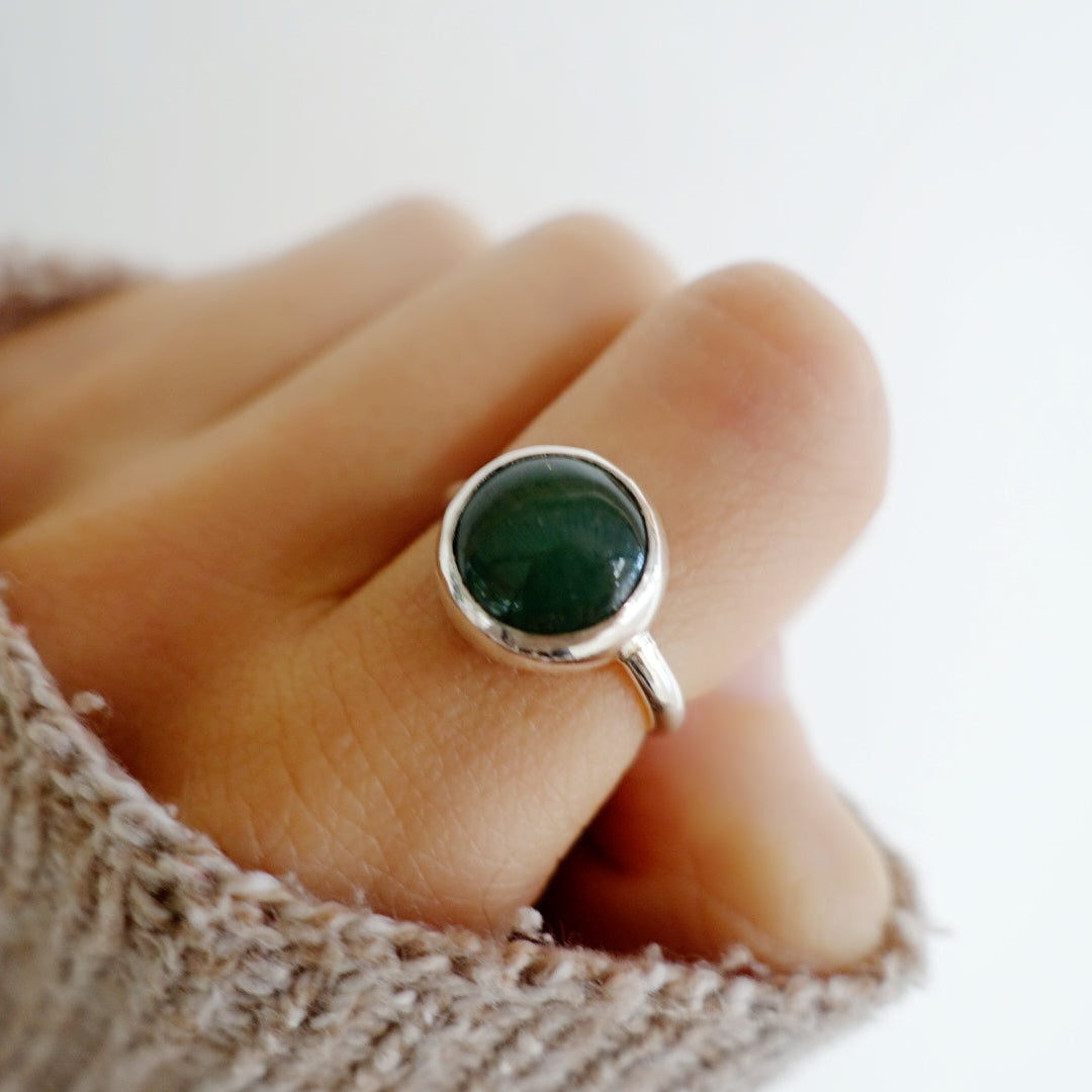 Stone Asilia Ring -  (Aventurine round)