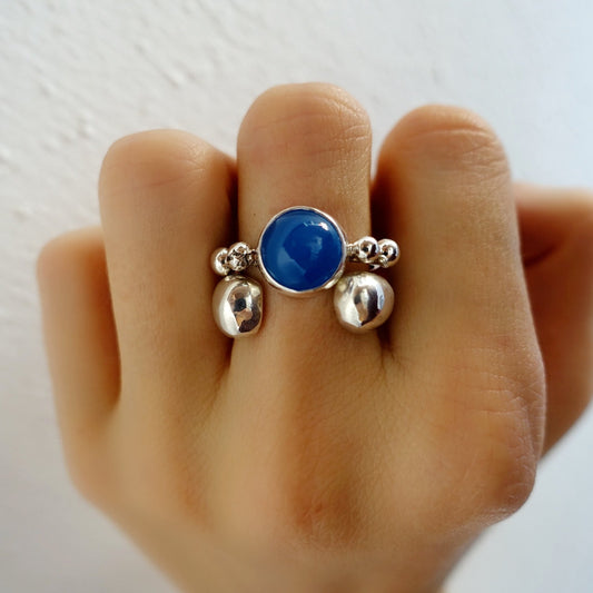 Stacked: Speckled Stone Ring 2 + Tasmin Ring Set
