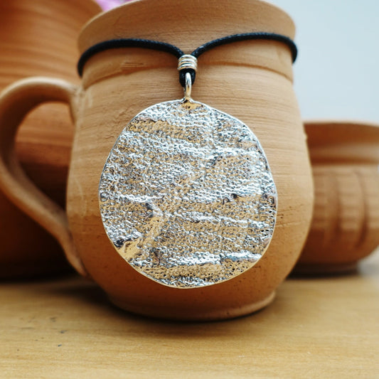 Elephant Skin (round, large) on Black Cord