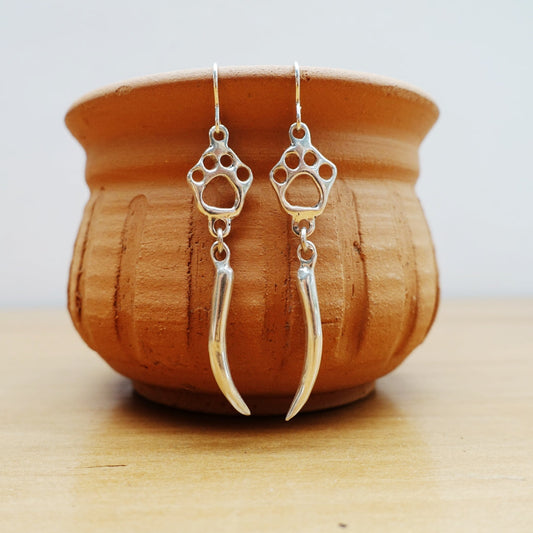 Sarabi Paw + Single Tusk Asilia Earrings