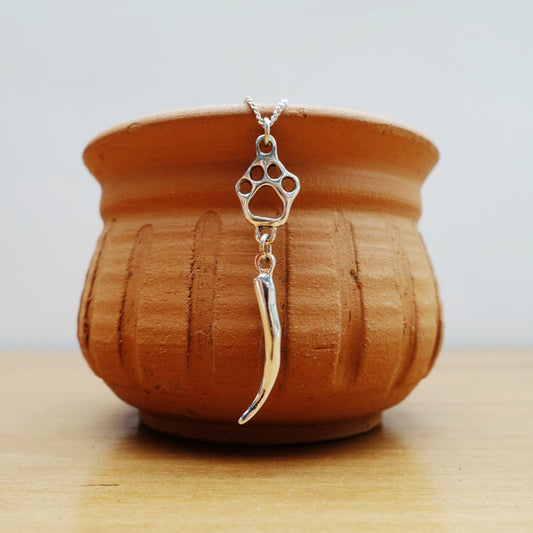 Sarabi Paw + Single Tusk Asilia Necklace