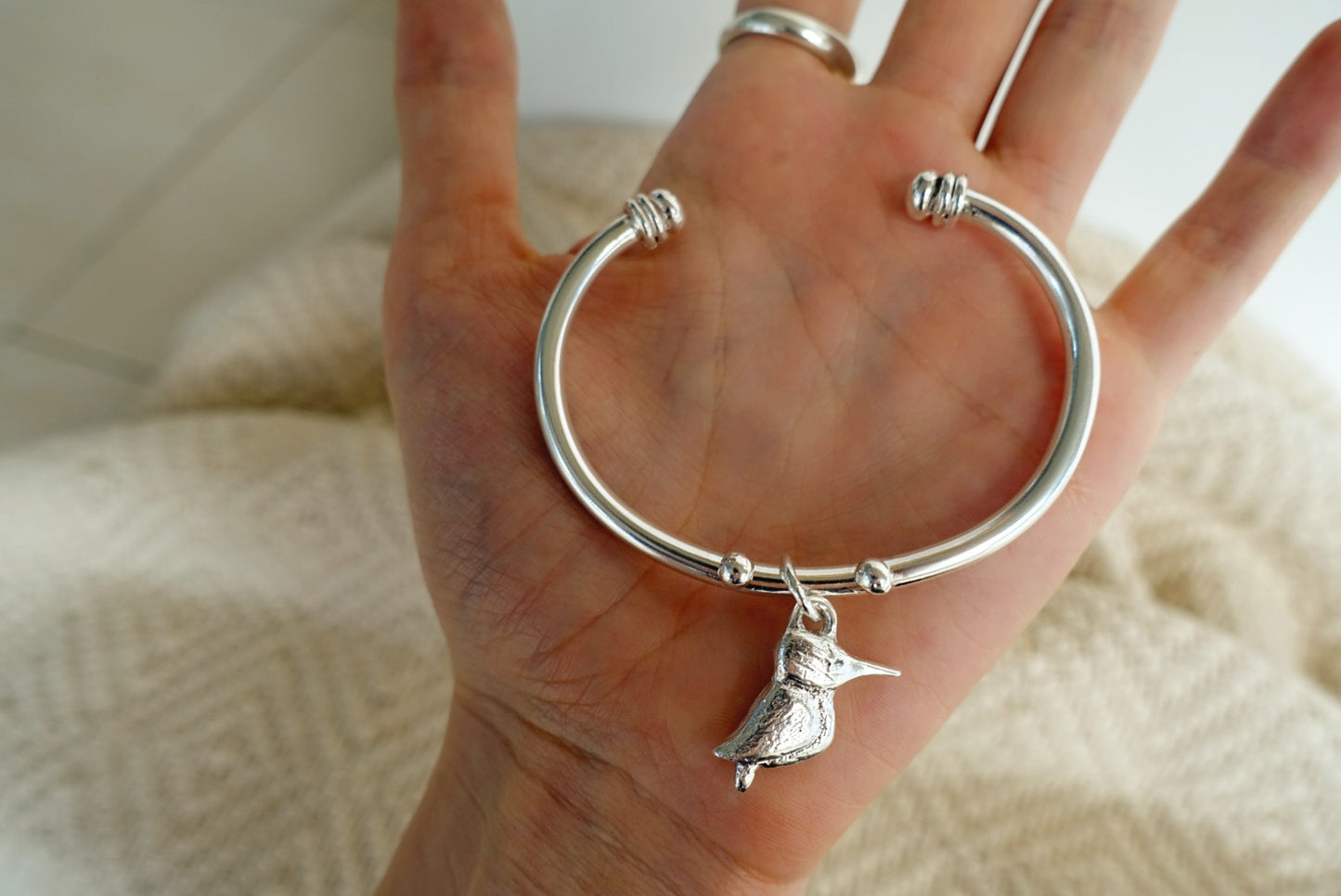 Kingfisher - Speckled Charm Bangle