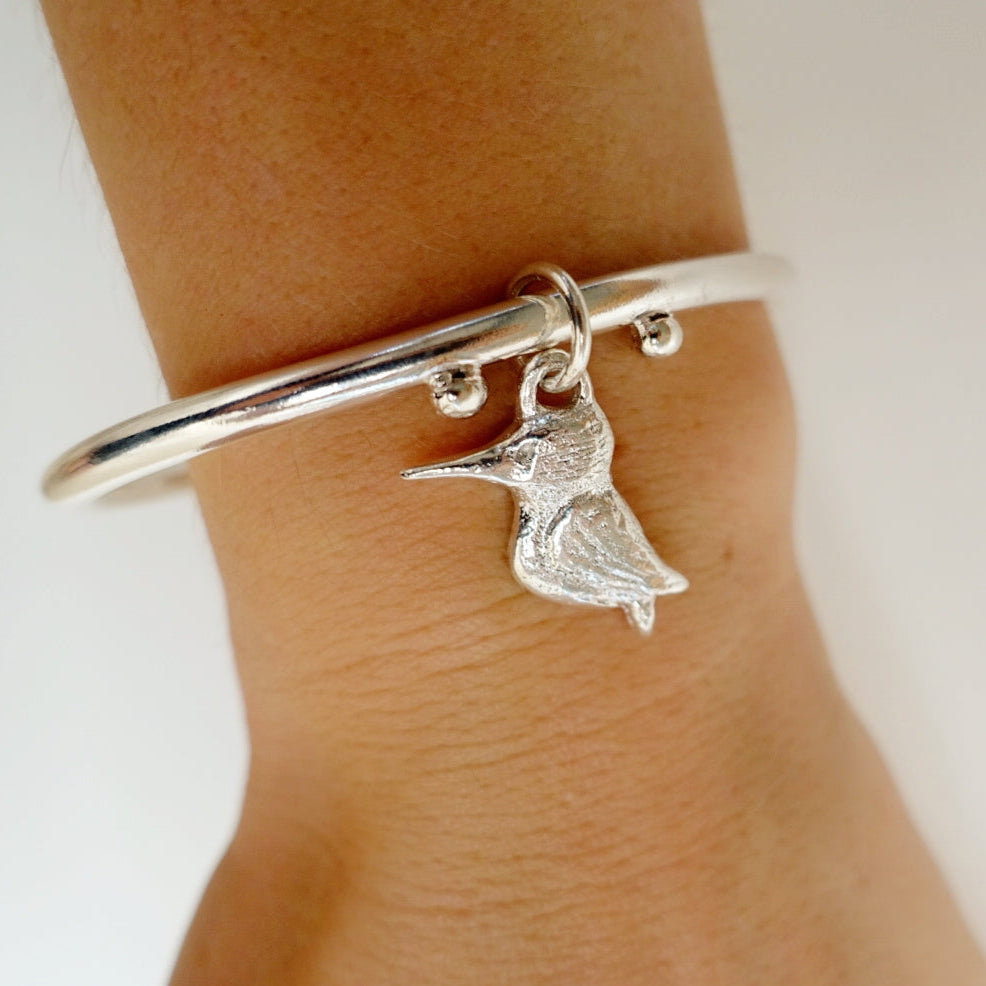 Kingfisher - Speckled Charm Bangle