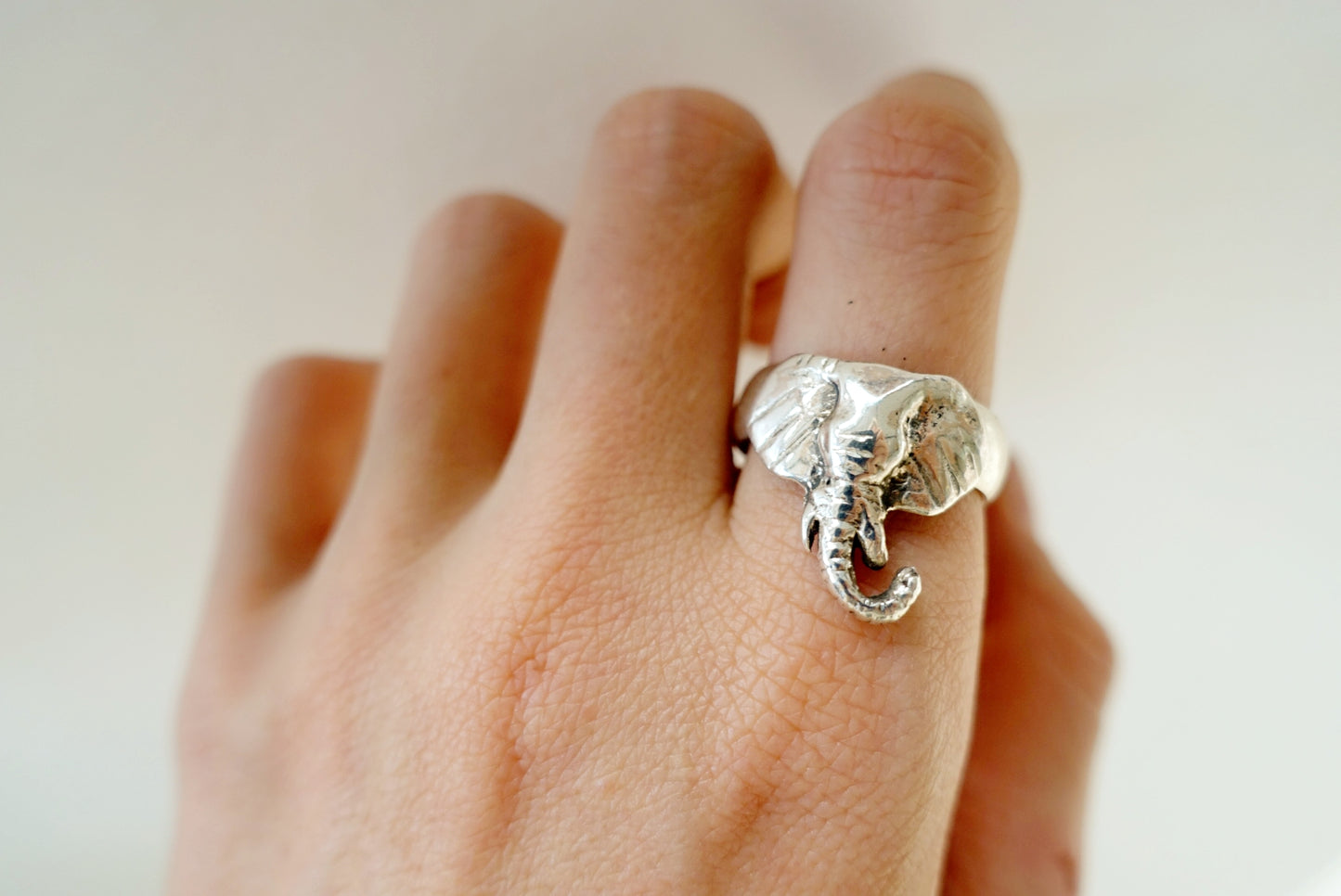 Tsavo Elephant Head Halo Ring